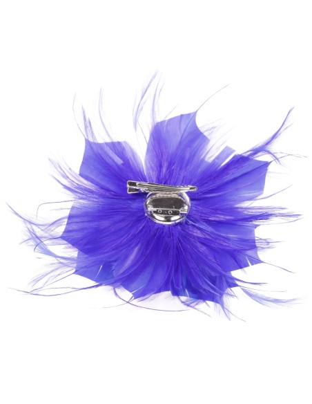 Tocado pequeño plumas azulon