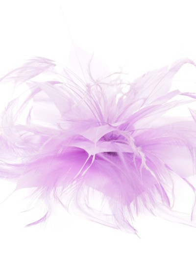 Tocado pequeño plumas lila 2