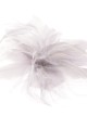 Tocado pequeño plumas plata
