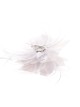 Tocado pequeño plumas plata