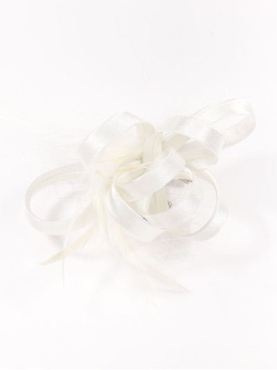 Tocado pequeño redecillas blanco-roto