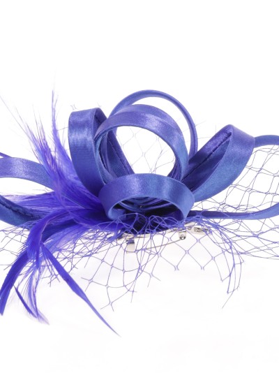 Tocado pequeño plumas azulon 2