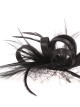 Tocado pequeño plumas negro