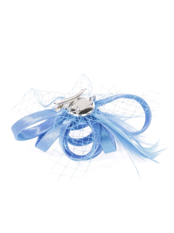 Tocado pequeño plumas turquesa