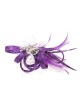 Tocado pequeño plumas morado