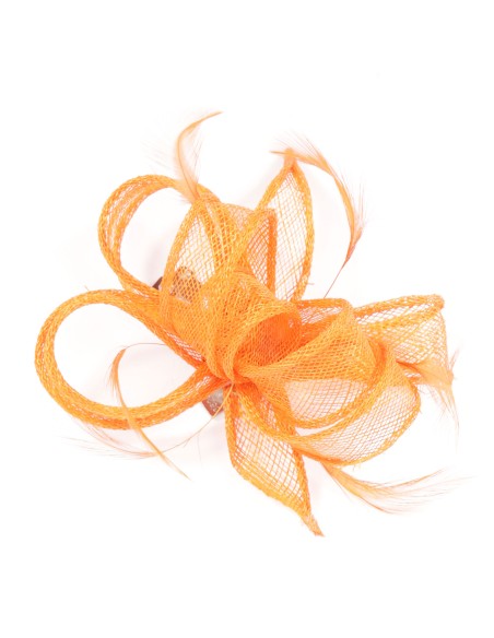 Tocado pequeño liso naranja