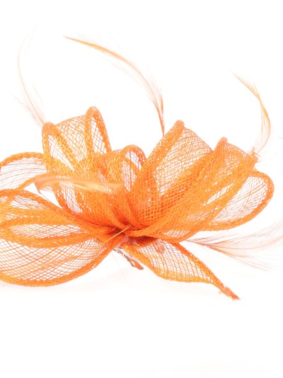 Tocado pequeño liso naranja 2