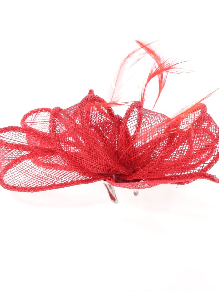 Tocado pequeño liso rojo