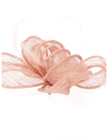 Tocado pequeño liso rosa-palo