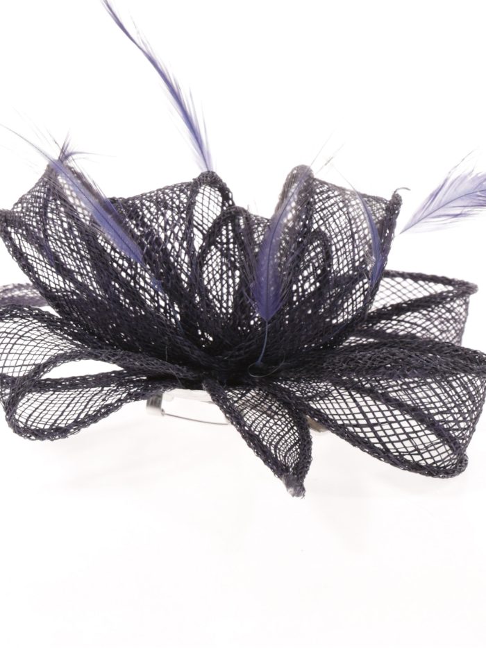 Tocado pequeño liso azul-marino