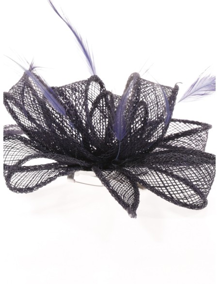 Tocado pequeño liso azul-marino