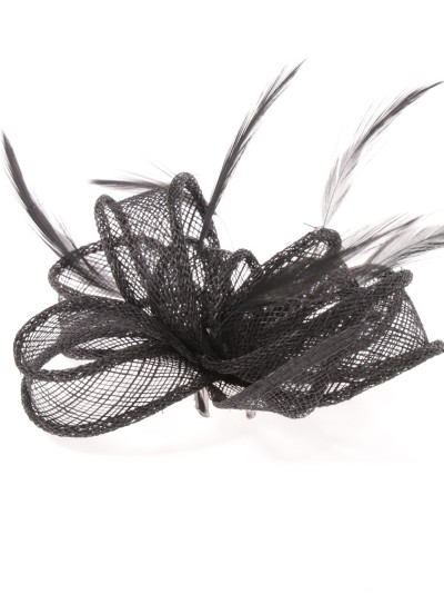 Tocado pequeño liso negro 2