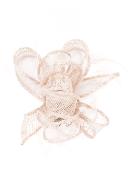 Tocado pequeño liso taupe