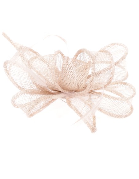 Tocado pequeño liso taupe