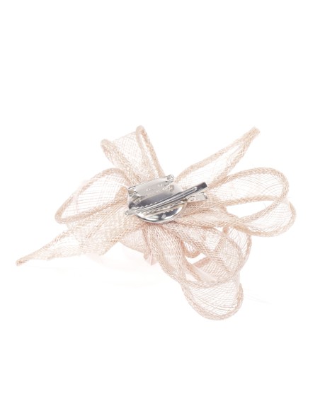 Tocado pequeño liso taupe