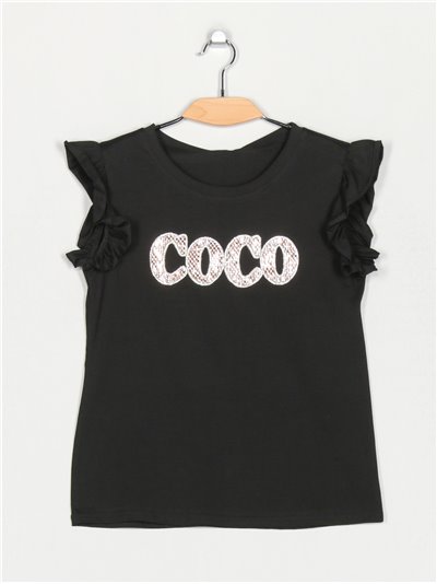 Coco t-shirt with rhinestone (S/M-L/XL)