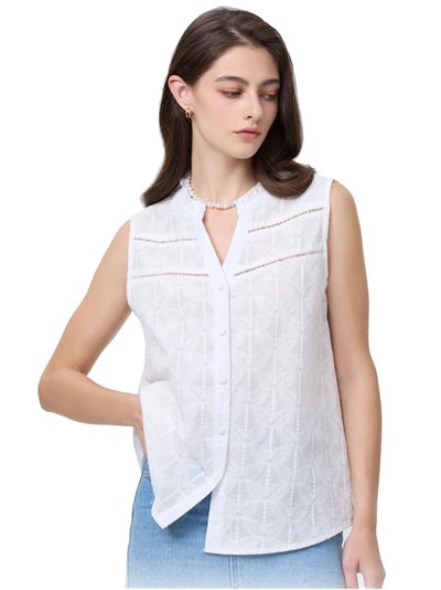 Die-cut embroidered shirt blanco (M-L-XL-2XL)