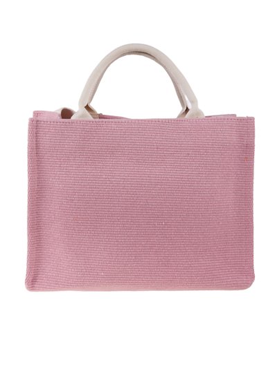 2 pieces Contrast tote bag + crossbody bag pink