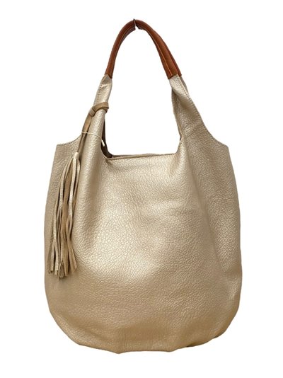 Tote bag with pendant gold