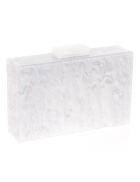Clutch fiesta nácar blanco-roto