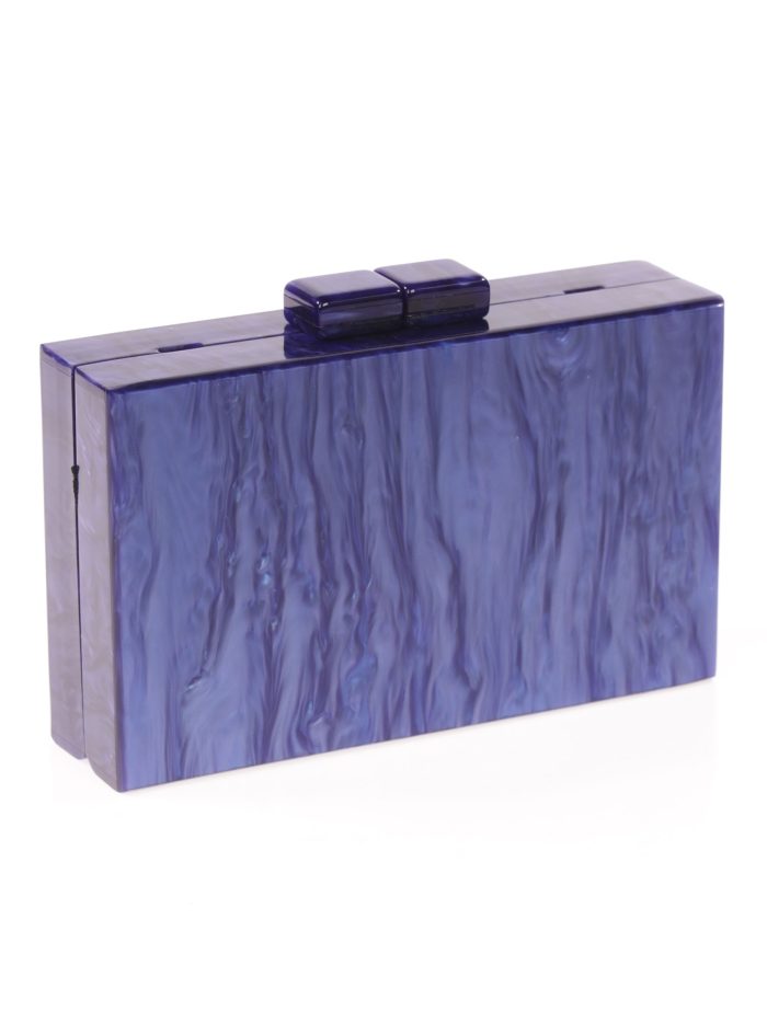 Clutch fiesta nácar azul-morado