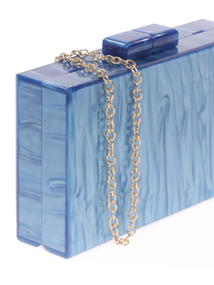 Clutch fiesta nácar azul-noche