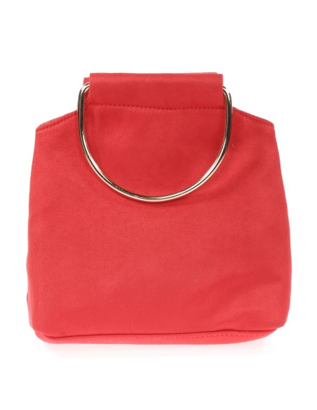 Clutch fiesta antelina rojo