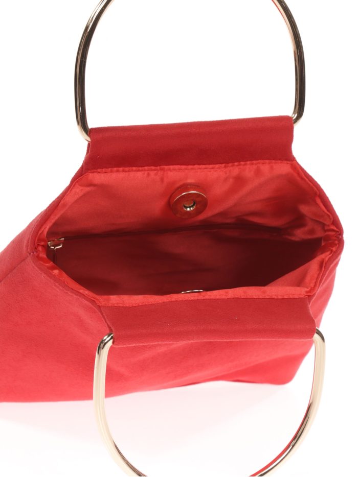 Clutch fiesta antelina rojo
