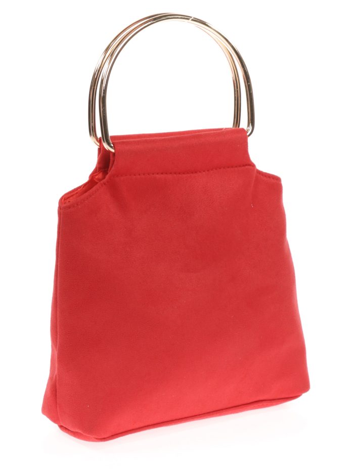 Clutch fiesta antelina rojo