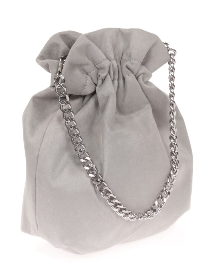 Bombonera fiesta antelina gris