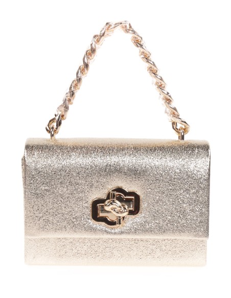 Clutch fiesta metalizado oro