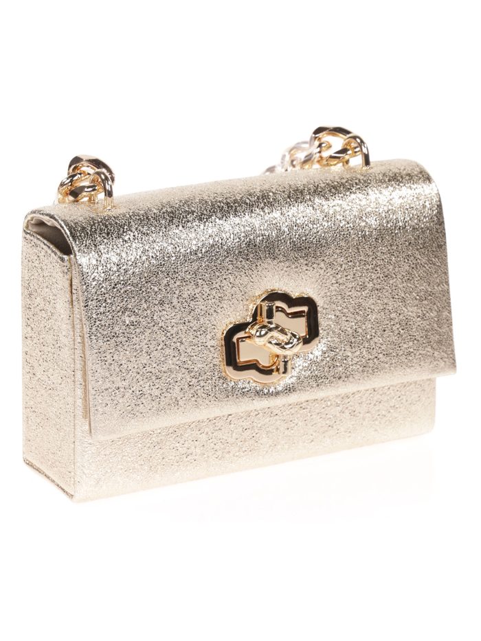 Clutch fiesta metalizado oro