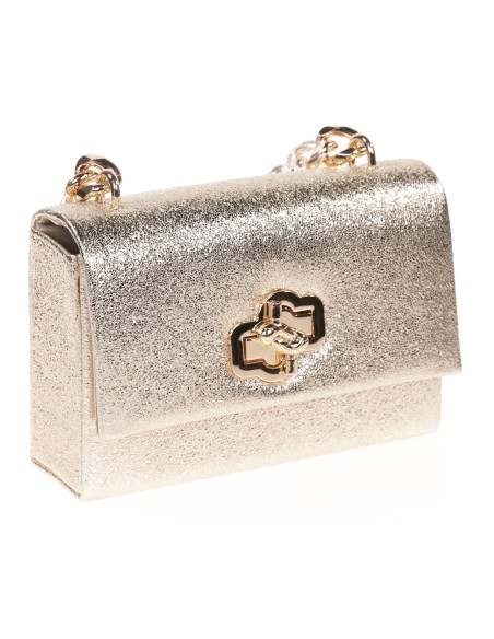 Clutch fiesta metalizado oro