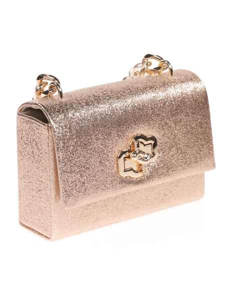 Clutch fiesta metalizado champan