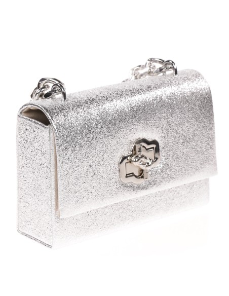 Clutch fiesta metalizado plata