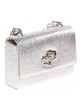 Clutch fiesta metalizado plata