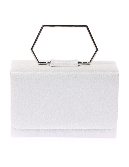 Clutch fiesta polipiel plata