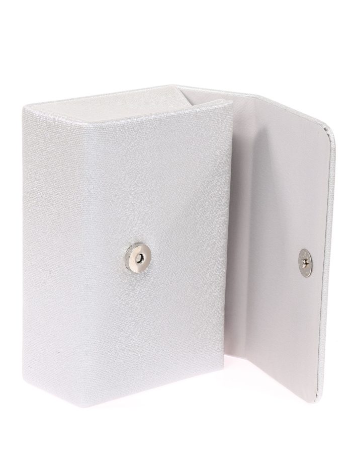 Faux leather clutch plata