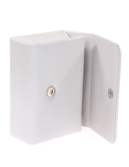 Faux leather clutch plata