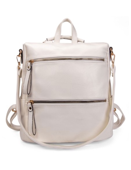 Mochila cremalleras white
