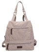 Mochila canvas cremalleras grey