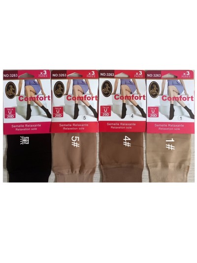 Calcetines tobillero lycra 20 deniers pack 3 pares 2