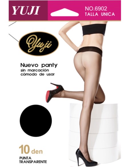 Pantis transparentes sin costuras 10 Deniers