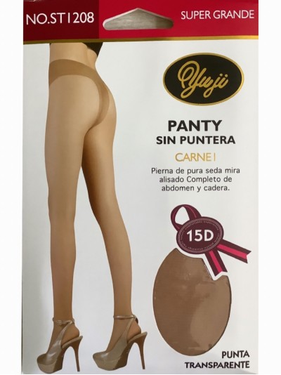 Pantis transparentes moldeadores talla super grande 15 Deniers