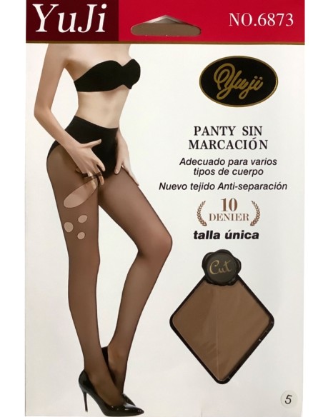 Pantis transparentes sin carreras 10 Deniers (Talla única)