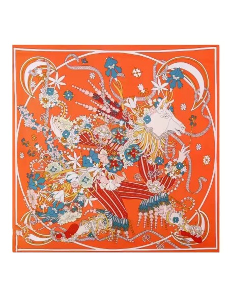 Pañuelo grande efecto seda cuadrado 130 X 130CM