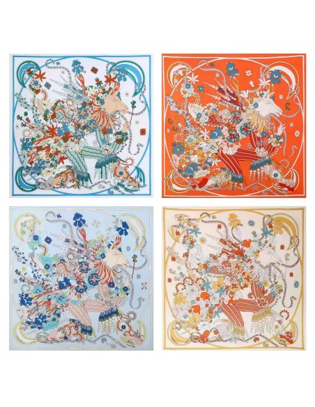 Pañuelo grande efecto seda cuadrado 130 X 130CM