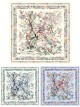 Printed square silk effect scarf 130 X 130CM