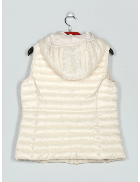 Chaleco acolchado capucha beige (42-50)