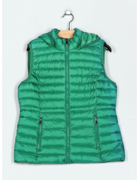 Chaleco acolchado capucha green (42-50)